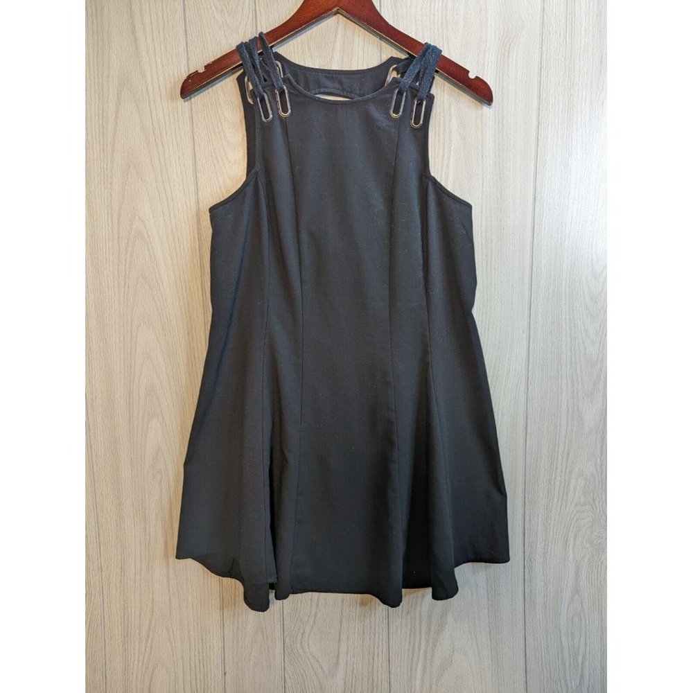 Free People Baby Love Mini Dress Womens Black Cut Out Back Sleeveless Small
